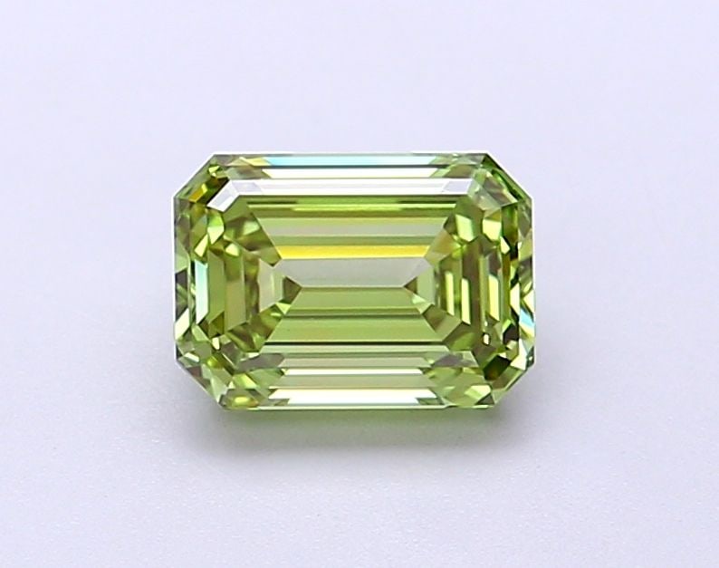 Loose Diamond - EMERALD 1.1ct Fancy Vivid Green VVS2: Loose Diamond - EMERALD 1.1ct Fancy Vivid Green VVS2 Source: This is a real non-mined Diamond that has been grown in a lab Shape: EMERALD Carats: 1.1 Color: Fancy Vivid Green Certification: IGI Video: