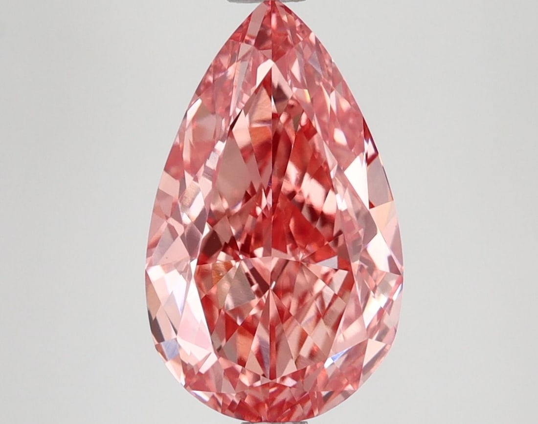 Loose Diamond - PEAR 3.6ct Fancy Vivid Pink VVS2 (1 of 1)