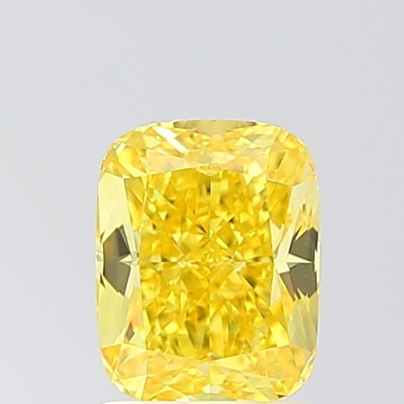 Loose Diamond - CUSHION MODIFIED 1.45ct Fancy Vivid Yellow VS1: Loose Diamond - CUSHION MODIFIED 1.45ct Fancy Vivid Yellow VS1 Source: This is a real non-mined Diamond that has been grown in a lab Shape: CUSHION MODIFIED Carats: 1.45 Color: Fancy Vivid Yellow Cert