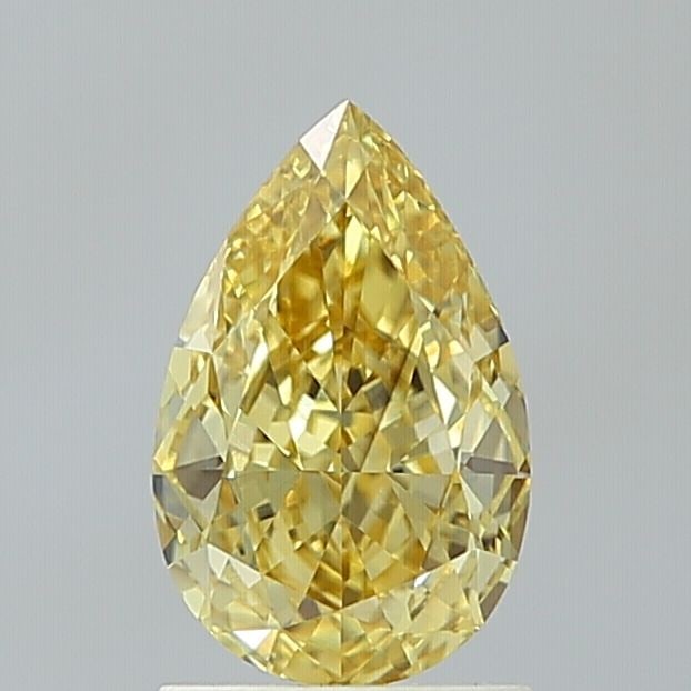 Loose Diamond - PEAR 1.55ct Fancy Vivid Yellow VVS2: Loose Diamond - PEAR 1.55ct Fancy Vivid Yellow VVS2 Source: This is a real non-mined Diamond that has been grown in a lab Shape: PEAR Carats: 1.55 Color: Fancy Vivid Yellow Certification: IGI Video: