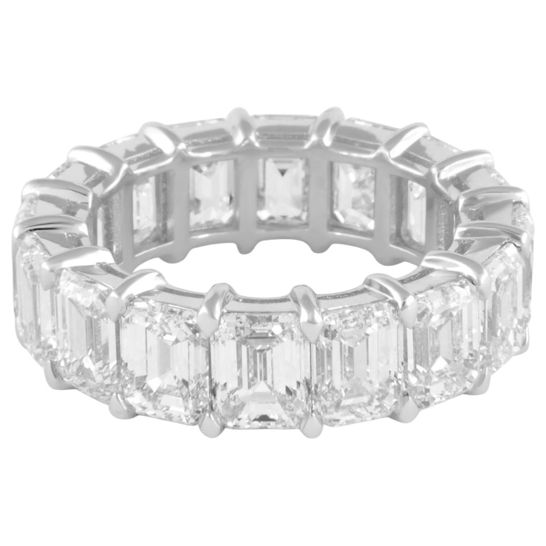 11.66ct Emerald Cut Diamond Eternity Band 18k White Gold (1 of 4)