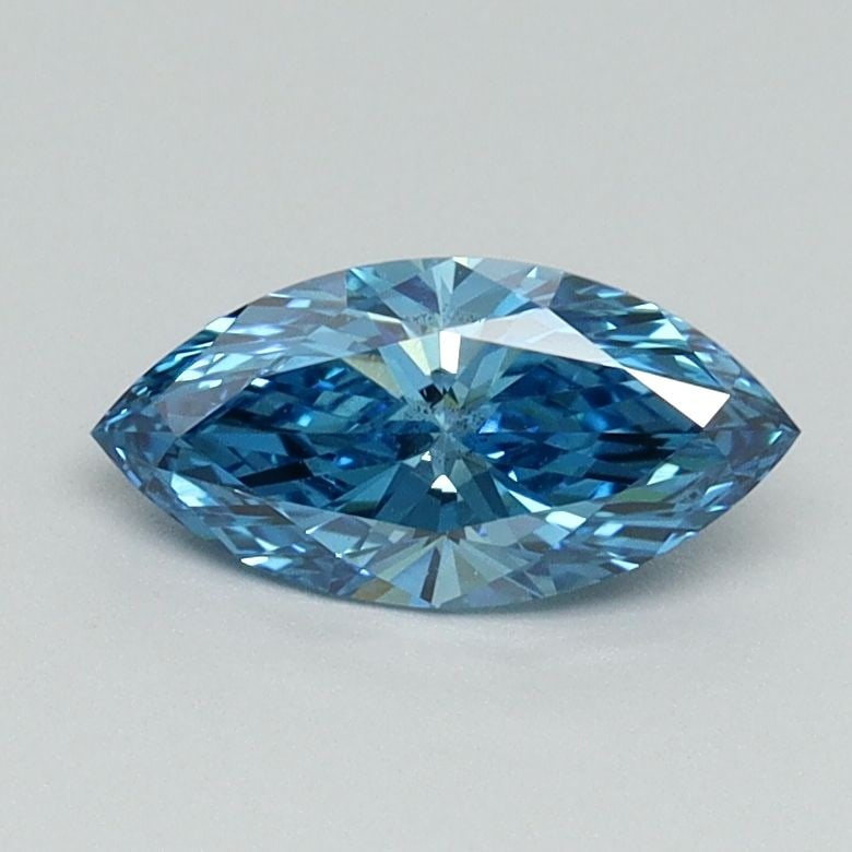 Loose Diamond - MARQUISE 0.6ct Fancy Vivid Blue VS2: Loose Diamond - MARQUISE 0.6ct Fancy Vivid Blue VS2 Source: This is a real non-mined Diamond that has been grown in a lab Shape: MARQUISE Carats: 0.6 Color: Fancy Vivid Blue Certification: IGI Video: