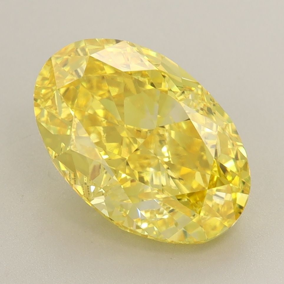 Loose Diamond - OVAL 4.09ct Fancy Vivid Yellow VS1: Loose Diamond - OVAL 4.09ct Fancy Vivid Yellow VS1 Source: This is a real non-mined Diamond that has been grown in a lab Shape: OVAL Carats: 4.09 Color: Fancy Vivid Yellow Certification: IGI Video: