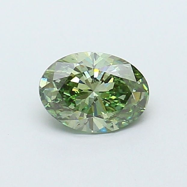 Loose Diamond - OVAL 0.83ct Fancy Vivid Green SI1: Loose Diamond - OVAL 0.83ct Fancy Vivid Green SI1 Source: This is a real non-mined Diamond that has been grown in a lab Shape: OVAL Carats: 0.83 Color: Fancy Vivid Green Certification: IGI Video: