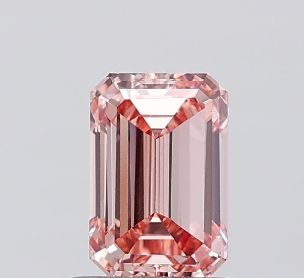 Loose Diamond - EMERALD 1.0ct Fancy Pink Brown VS1: Loose Diamond - EMERALD 1.0ct Fancy Pink Brown VS1 Source: This is a real non-mined Diamond that has been grown in a lab Shape: EMERALD Carats: 1.0 Color: Fancy Pink Brown Certification: IGI The