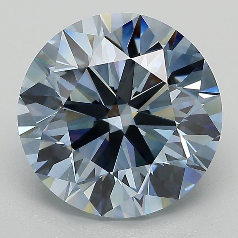 Loose Diamond - ROUND 4.07ct Fancy Intense Blue VS1: Loose Diamond - ROUND 4.07ct Fancy Intense Blue VS1 Source: This is a real non-mined Diamond that has been grown in a lab Shape: ROUND Carats: 4.07 Color: Fancy Intense Blue Certification: IGI