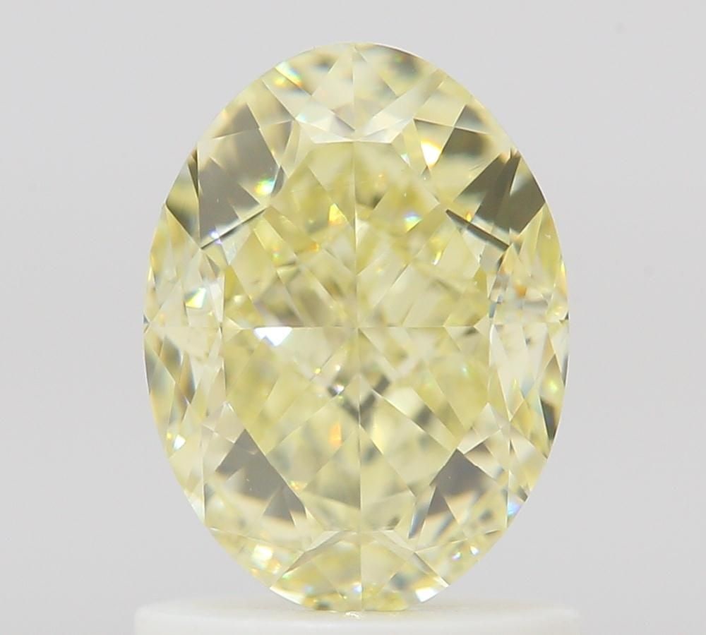 Loose Diamond - OVAL 1.52ct Fancy Light Yellow VS2: Loose Diamond - OVAL 1.52ct Fancy Light Yellow VS2 Source: Natural Shape: OVAL Carats: 1.52 Color: Fancy Light Yellow Certification: GIA Video: