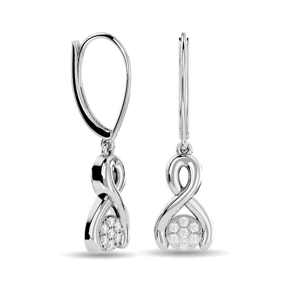 Diamond Fashion Earrings 1/6 Ct.tw in 10K White Gold (1 of 4)