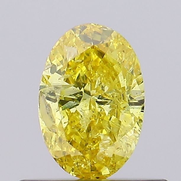 Loose Diamond - OVAL 0.5ct Fancy Vivid Yellow I2: Loose Diamond - OVAL 0.5ct Fancy Vivid Yellow I2 Source: Natural Shape: OVAL Carats: 0.5 Color: Fancy Vivid Yellow Certification: GIA Video: