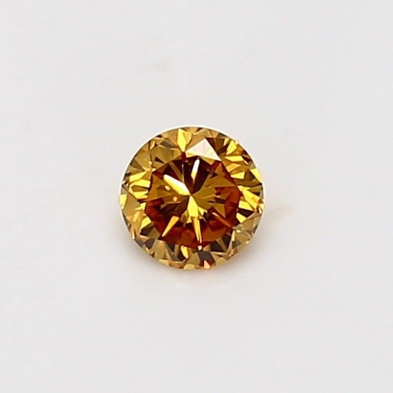 Loose Diamond - ROUND 0.25ct Fancy Deep Orange Yellow (1 of 1)