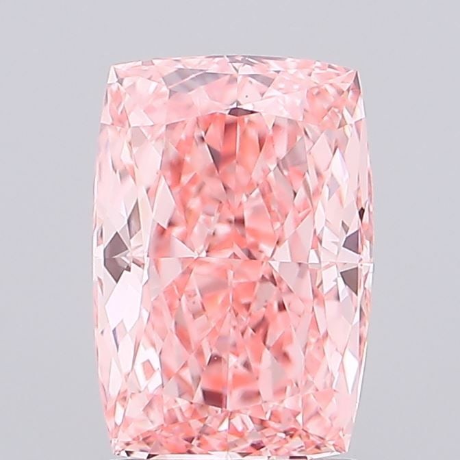 Loose Diamond - CUSHION MODIFIED 2.1ct Fancy Vivid Pink VS1: Loose Diamond - CUSHION MODIFIED 2.1ct Fancy Vivid Pink VS1 Source: This is a real non-mined Diamond that has been grown in a lab Shape: CUSHION MODIFIED Carats: 2.1 Color: Fancy Vivid Pink Certificat