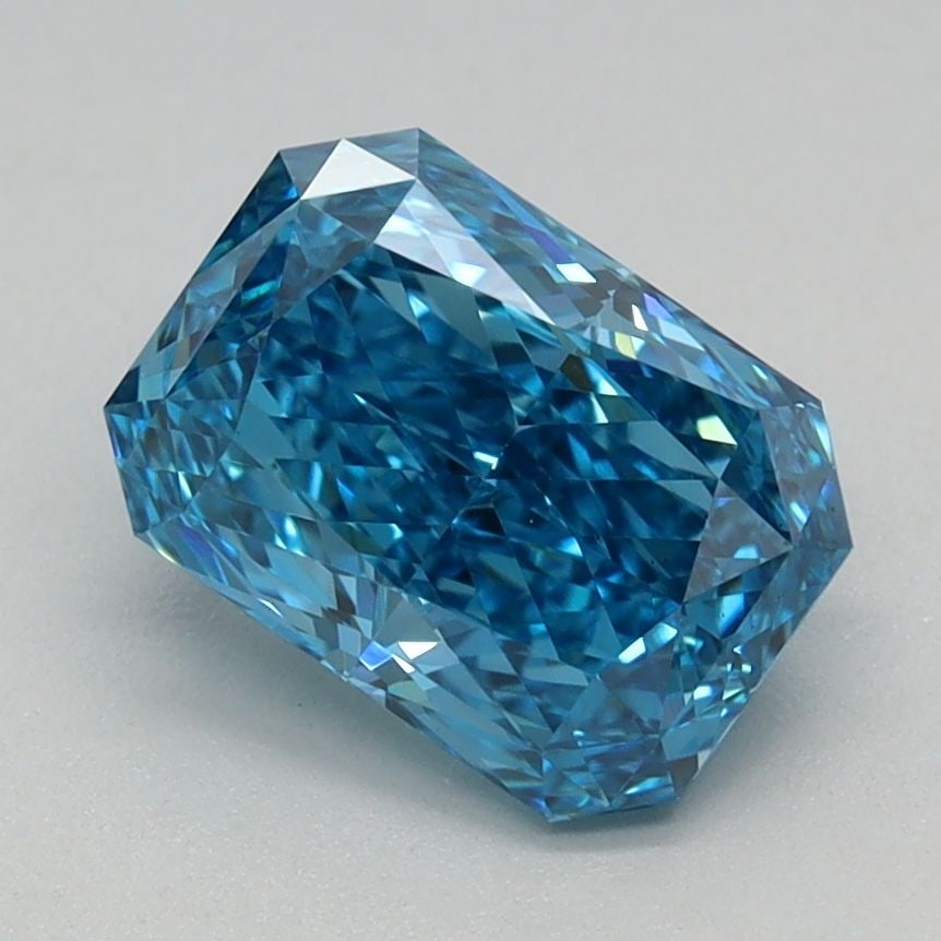 Loose Diamond - RADIANT 1.03ct Fancy Vivid Blue VS1: Loose Diamond - RADIANT 1.03ct Fancy Vivid Blue VS1 Source: This is a real non-mined Diamond that has been grown in a lab Shape: RADIANT Carats: 1.03 Color: Fancy Vivid Blue Certification: IGI Video: