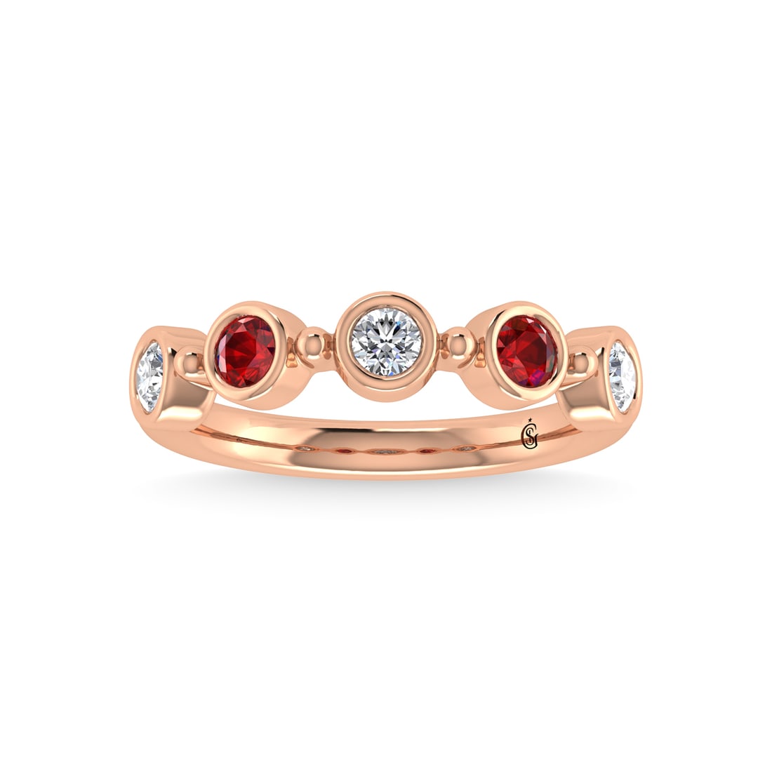 14K Rose Gold Diamond 5/8 Ct.Tw. Stackable Band: 14K Rose Gold Diamond 5/8 Ct.Tw. Stackable Band 14k Rose Gold Stone Color: G-h Stone Clarity: Aaa / Si2 Each ring is presented in standard size 6.5. Complimentary resizing is available between sizes 5