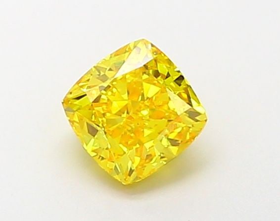Loose Diamond - CUSHION MODIFIED 1.02ct Fancy Vivid Yellow VVS2: Loose Diamond - CUSHION MODIFIED 1.02ct Fancy Vivid Yellow VVS2 Source: This is a real non-mined Diamond that has been grown in a lab Shape: CUSHION MODIFIED Carats: 1.02 Color: Fancy Vivid Yellow Cer