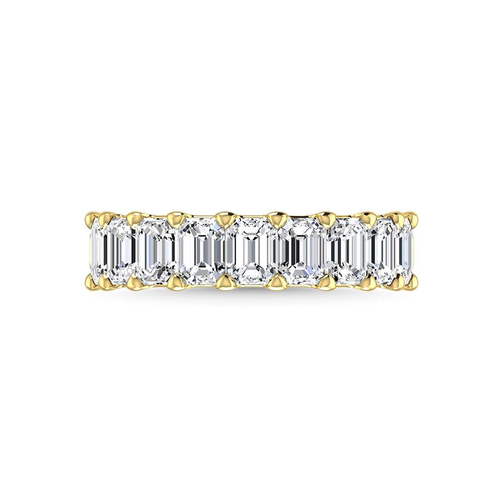 14K White Gold Lab Grown Diamond 2 7/8 Ct.Tw. Halfway Emerald Wedding Band: 14K White Gold Lab Grown Diamond 2 7/8 Ct.Tw. Halfway Emerald Wedding Band Experience the elegance of timeless beauty with this 14K White Gold Halfway Emerald Wedding Band, featuring 2 7/8 Ct.Tw. of d