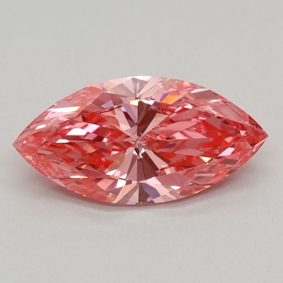 Loose Diamond - MARQUISE 0.63ct Fancy Vivid Pink VVS2: Loose Diamond - MARQUISE 0.63ct Fancy Vivid Pink VVS2 Source: This is a real non-mined Diamond that has been grown in a lab Shape: MARQUISE Carats: 0.63 Color: Fancy Vivid Pink Certification: IGI Vide