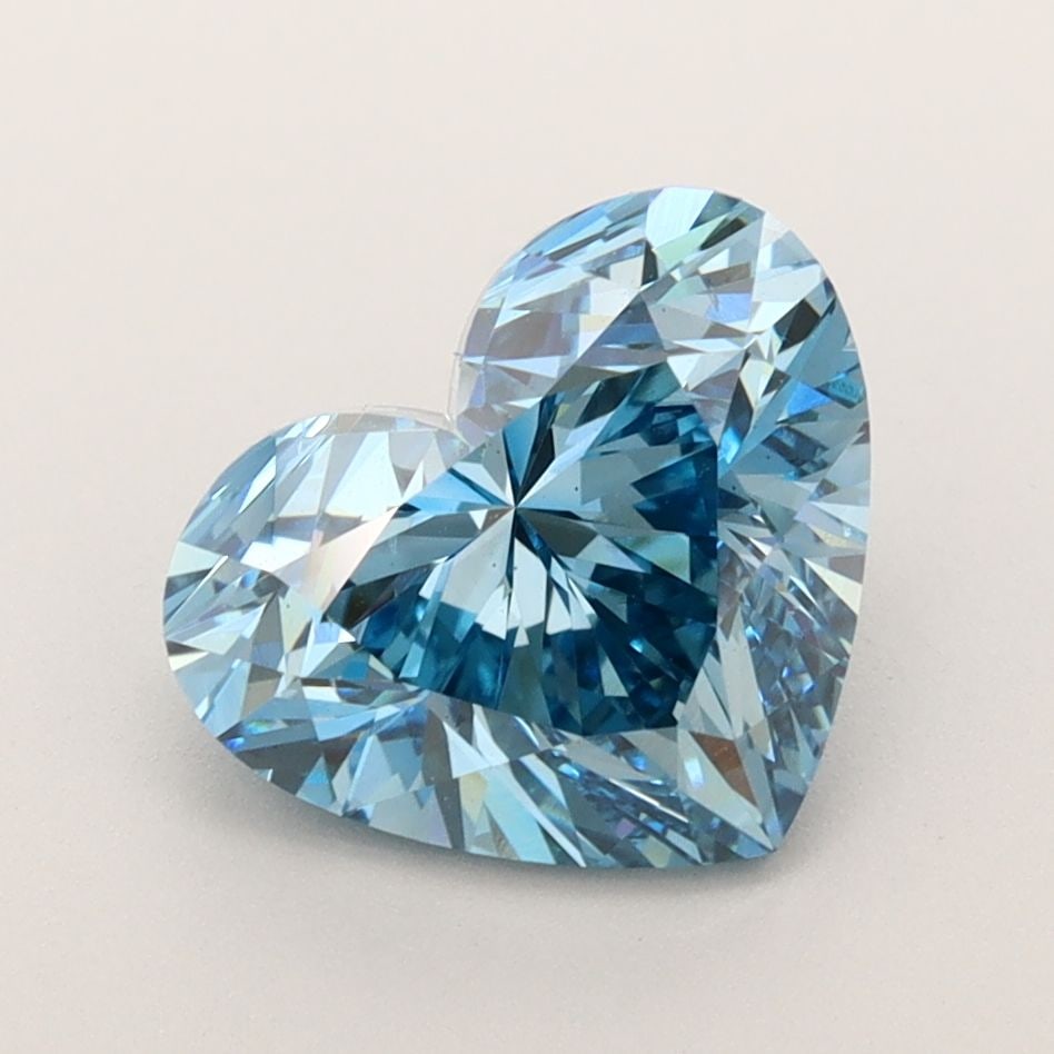 Loose Diamond - HEART 3.03ct Fancy Vivid Blue VS2: Loose Diamond - HEART 3.03ct Fancy Vivid Blue VS2 Source: This is a real non-mined Diamond that has been grown in a lab Shape: HEART Carats: 3.03 Color: Fancy Vivid Blue Certification: IGI Video: