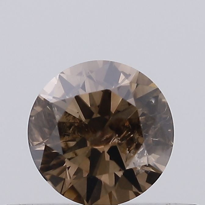 Loose Diamond - ROUND 0.28ct Fancy Brown I3: Loose Diamond - ROUND 0.28ct Fancy Brown I3 Source: Natural Shape: ROUND Carats: 0.28 Color: Fancy Brown Certification: NONE Video: