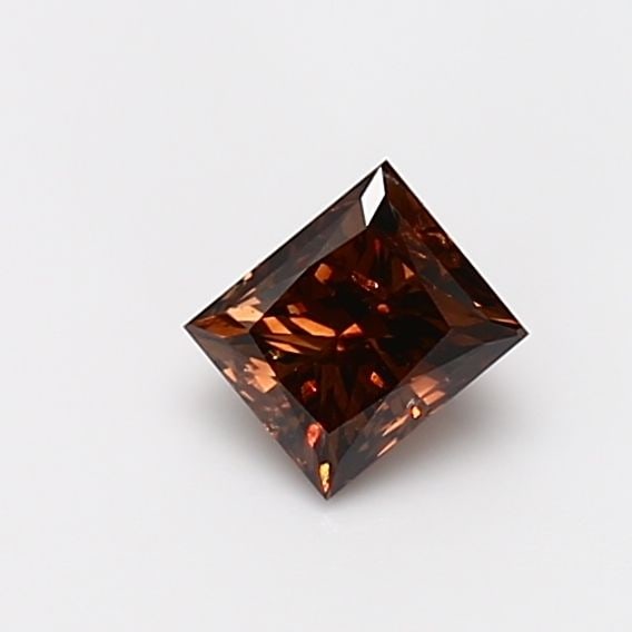 Loose Diamond - PRINCESS 0.57ct Fancy Dark Orangey Brown I2: Loose Diamond - PRINCESS 0.57ct Fancy Dark Orangey Brown I2 Source: Natural Shape: PRINCESS Carats: 0.57 Color: Fancy Dark Orangey Brown Certification: GIA Video: