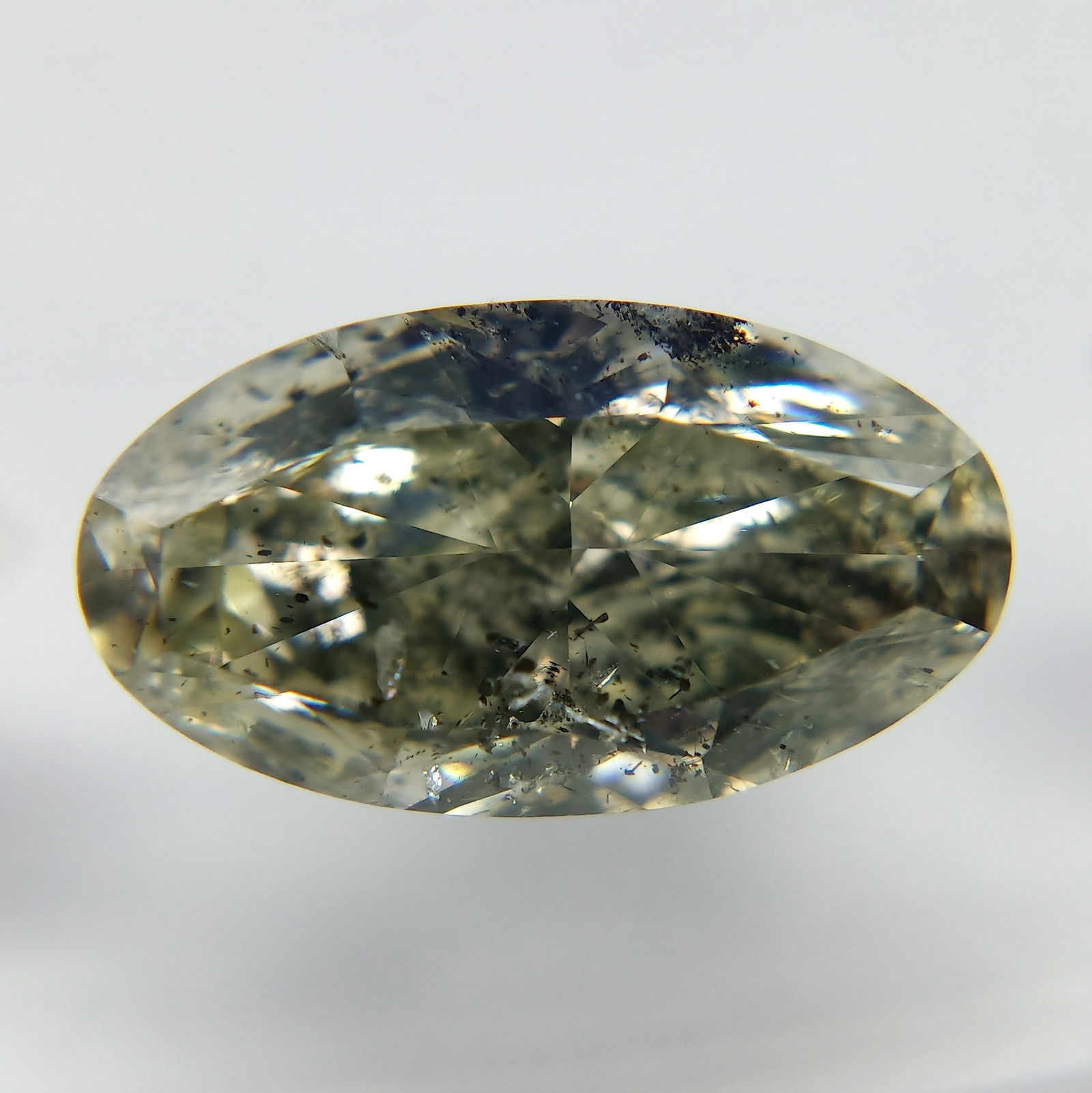 Loose Diamond - OVAL 3.21ct Fancy Gray Yellowish Green (1 of 1)