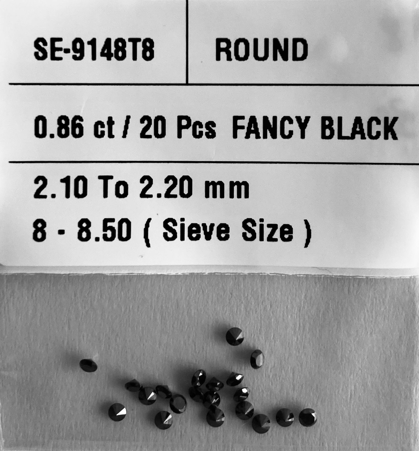 Loose Diamond - ROUND 0.86ct Fancy Black VVS2 (1 of 1)
