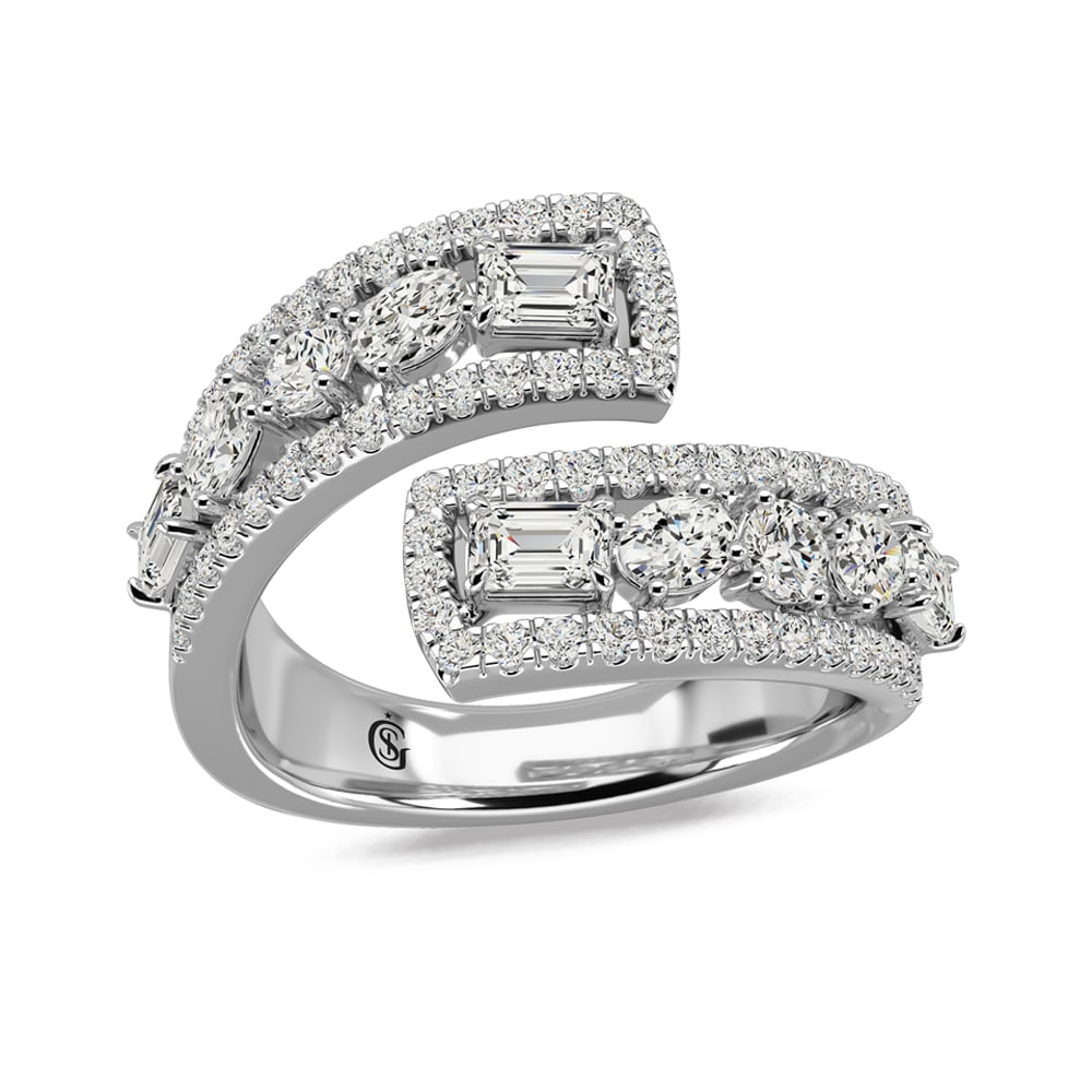 14K White Gold Diamond 1 1/2 Ct.Tw Fashion Ring (1 of 4)