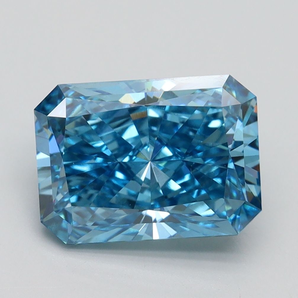 Loose Diamond - RADIANT 3.05ct Fancy Vivid Blue VS2: Loose Diamond - RADIANT 3.05ct Fancy Vivid Blue VS2 Source: This is a real non-mined Diamond that has been grown in a lab Shape: RADIANT Carats: 3.05 Color: Fancy Vivid Blue Certification: IGI Video: