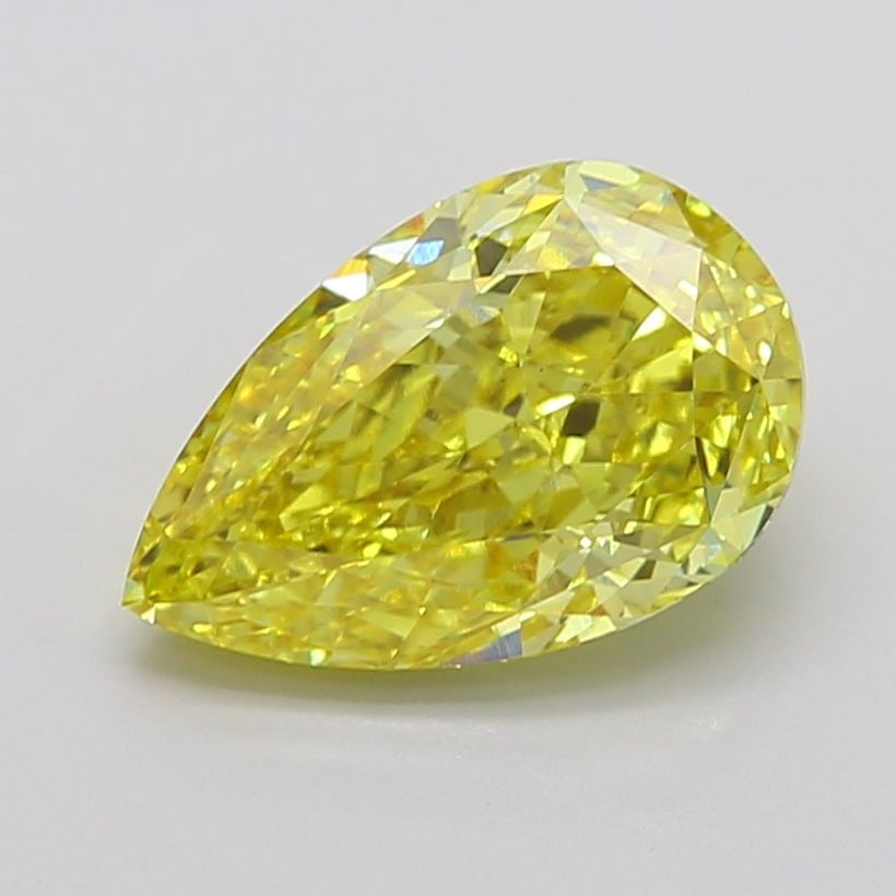 Loose Diamond - PEAR 5.78ct Fancy Vivid Yellow VS1: Loose Diamond - PEAR 5.78ct Fancy Vivid Yellow VS1 Source: This is a real non-mined Diamond that has been grown in a lab Shape: PEAR Carats: 5.78 Color: Fancy Vivid Yellow Certification: IGI The