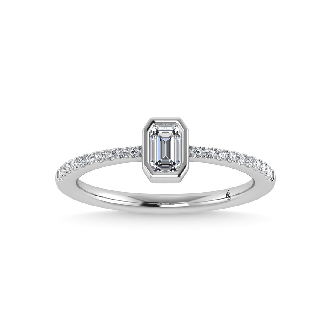 14K White Gold Diamond 3/8 Ct.Tw. Fashion Ring (1 of 4)