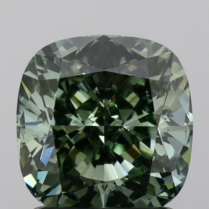 Loose Diamond - CUSHION MODIFIED 1.54ct Fancy Intense Green VS2: Loose Diamond - CUSHION MODIFIED 1.54ct Fancy Intense Green VS2 Source: This is a real non-mined Diamond that has been grown in a lab Shape: CUSHION MODIFIED Carats: 1.54 Color: Fancy Intense Green Ce