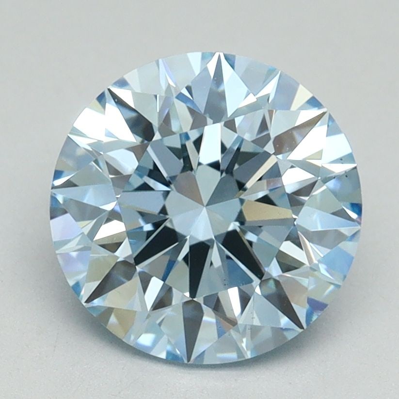 Loose Diamond - ROUND 2.45ct Fancy Intense Blue VS1: Loose Diamond - ROUND 2.45ct Fancy Intense Blue VS1 Source: This is a real non-mined Diamond that has been grown in a lab Shape: ROUND Carats: 2.45 Color: Fancy Intense Blue Certification: IGI Video: