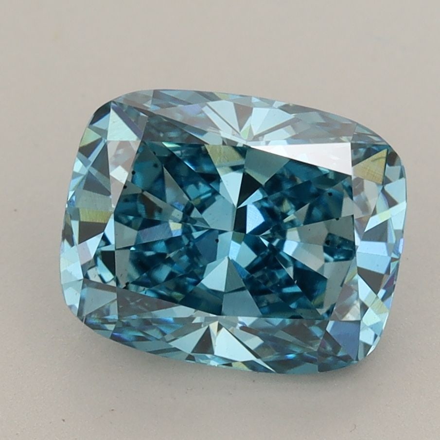 Loose Diamond - CUSHION BRILLIANT 3.06ct Fancy Vivid Blue SI1: Loose Diamond - CUSHION BRILLIANT 3.06ct Fancy Vivid Blue SI1 Source: This is a real non-mined Diamond that has been grown in a lab Shape: CUSHION BRILLIANT Carats: 3.06 Color: Fancy Vivid Blue Certif