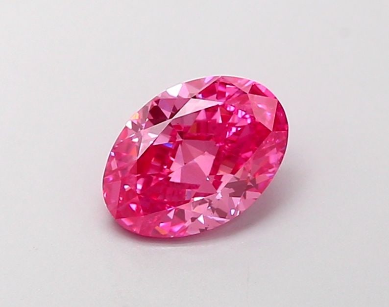 Loose Diamond - OVAL 1.04ct Fancy Vivid Pink VS1: Loose Diamond - OVAL 1.04ct Fancy Vivid Pink VS1 Source: This is a real non-mined Diamond that has been grown in a lab Shape: OVAL Carats: 1.04 Color: Fancy Vivid Pink Certification: IGI Video: