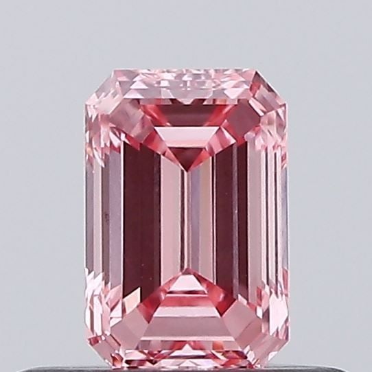 Loose Diamond - EMERALD 0.34ct Fancy Intense Pink VVS2: Loose Diamond - EMERALD 0.34ct Fancy Intense Pink VVS2 Source: This is a real non-mined Diamond that has been grown in a lab Shape: EMERALD Carats: 0.34 Color: Fancy Intense Pink Certification: NONE