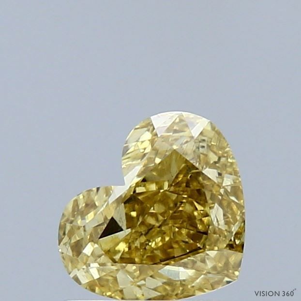Loose Diamond - HEART 1.02ct Fancy Intense Yellow SI1: Loose Diamond - HEART 1.02ct Fancy Intense Yellow SI1 Source: This is a real non-mined Diamond that has been grown in a lab Shape: HEART Carats: 1.02 Color: Fancy Intense Yellow Certification: IGI Vid
