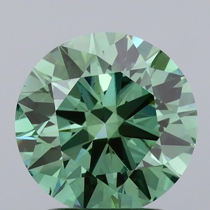 Ideal Loose Diamond - ROUND 2.04ct Fancy Vivid Green VS2: Ideal Loose Diamond - ROUND 2.04ct Fancy Vivid Green VS2 Source: This is a real non-mined Diamond that has been grown in a lab Shape: ROUND Carats: 2.04 Color: Fancy Vivid Green Certification: IGI