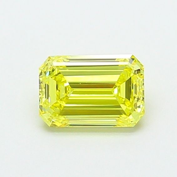 Loose Diamond - EMERALD 0.73ct Fancy Vivid Yellow VVS2: Loose Diamond - EMERALD 0.73ct Fancy Vivid Yellow VVS2 Source: This is a real non-mined Diamond that has been grown in a lab Shape: EMERALD Carats: 0.73 Color: Fancy Vivid Yellow Certification: IGI