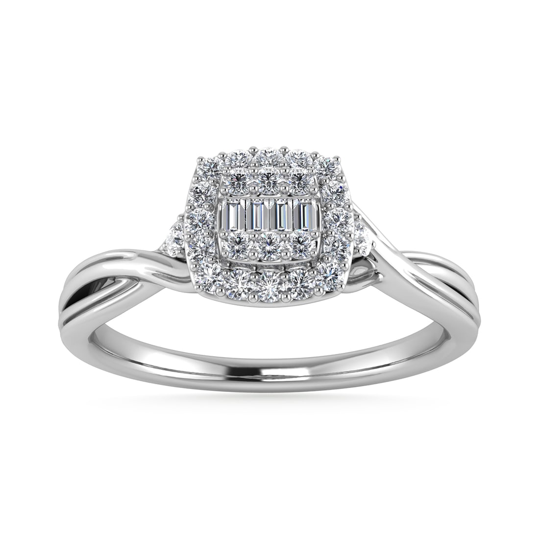 Diamond 1/6 Ct.Tw. Promise Ring in 10K White Gold: Diamond 1/6 Ct.Tw. Promise Ring in 10K White Gold 10k White Gold Stone Color: G-h Stone Clarity: Si3-i1 Each ring is presented in standard size 6.5. Complimentary resizing is available between sizes 5