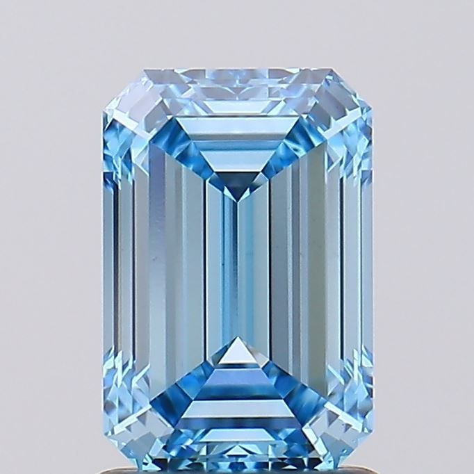 Loose Diamond - EMERALD 1.52ct Fancy Vivid Blue VS1: Loose Diamond - EMERALD 1.52ct Fancy Vivid Blue VS1 Source: This is a real non-mined Diamond that has been grown in a lab Shape: EMERALD Carats: 1.52 Color: Fancy Vivid Blue Certification: IGI