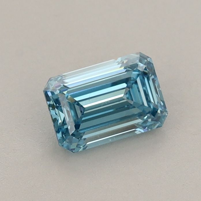 Loose Diamond - EMERALD 0.55ct Fancy Vivid Blue VS1: Loose Diamond - EMERALD 0.55ct Fancy Vivid Blue VS1 Source: This is a real non-mined Diamond that has been grown in a lab Shape: EMERALD Carats: 0.55 Color: Fancy Vivid Blue Certification: IGI