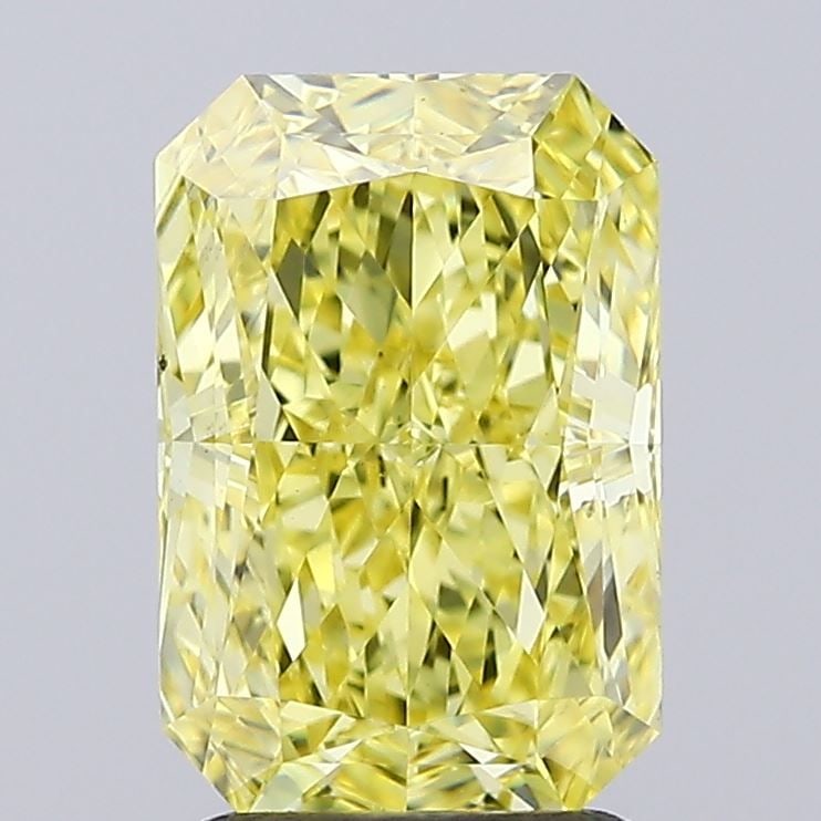 Loose Diamond - RADIANT 2.45ct Fancy Vivid Yellow VS2: Loose Diamond - RADIANT 2.45ct Fancy Vivid Yellow VS2 Source: This is a real non-mined Diamond that has been grown in a lab Shape: RADIANT Carats: 2.45 Color: Fancy Vivid Yellow Certification: IGI