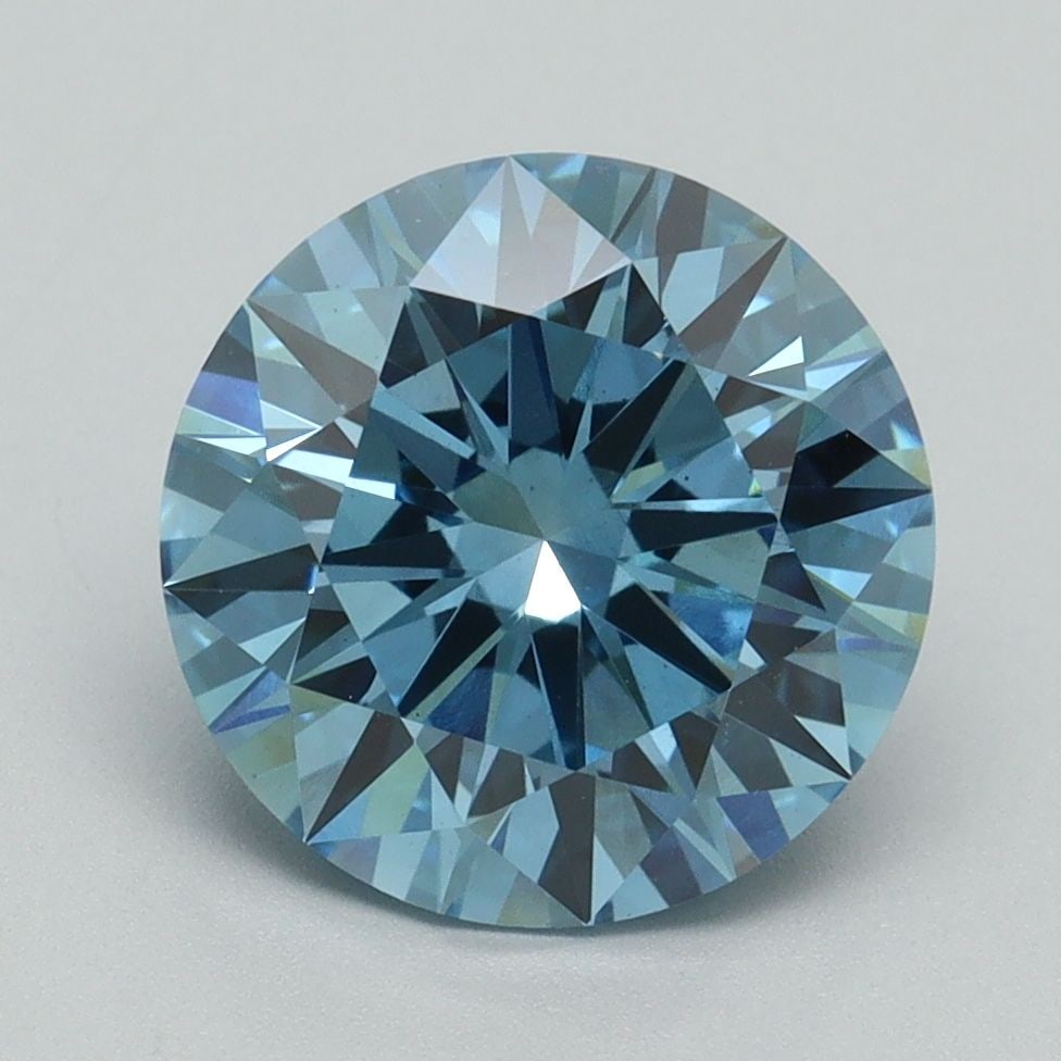 Ideal Loose Diamond - ROUND 3.07ct Fancy Vivid Blue VS1: Ideal Loose Diamond - ROUND 3.07ct Fancy Vivid Blue VS1 Source: This is a real non-mined Diamond that has been grown in a lab Shape: ROUND Carats: 3.07 Color: Fancy Vivid Blue Certification: IGI