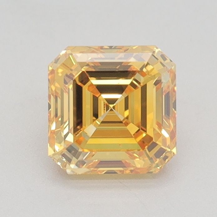 Loose Diamond - SQUARE EMERALD 1.01ct Fancy Vivid Yellow VS2: Loose Diamond - SQUARE EMERALD 1.01ct Fancy Vivid Yellow VS2 Source: This is a real non-mined Diamond that has been grown in a lab Shape: SQUARE EMERALD Carats: 1.01 Color: Fancy Vivid Yellow