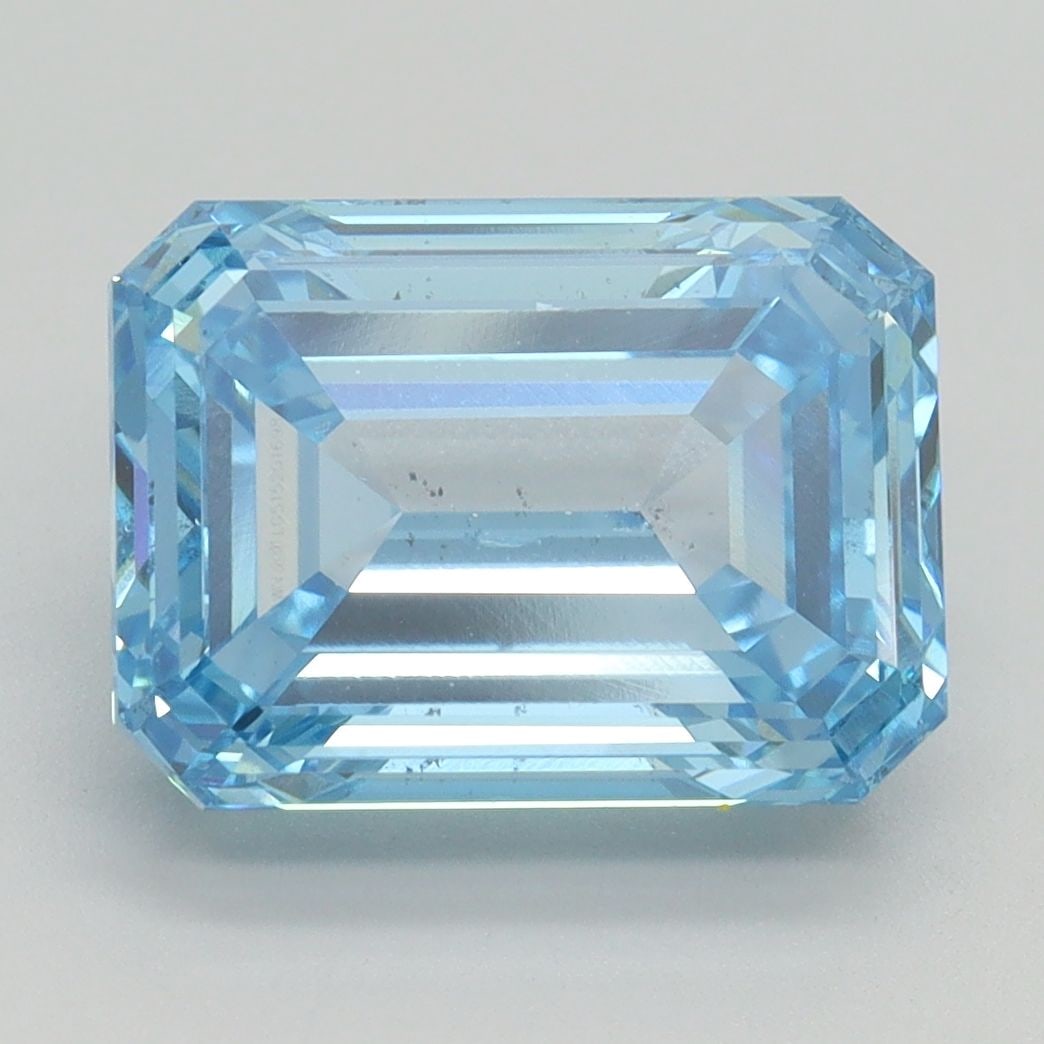 Loose Diamond - EMERALD 5.01ct Fancy Intense Blue SI1: Loose Diamond - EMERALD 5.01ct Fancy Intense Blue SI1 Source: This is a real non-mined Diamond that has been grown in a lab Shape: EMERALD Carats: 5.01 Color: Fancy Intense Blue Certification: IGI Vid