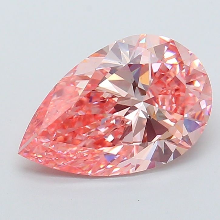 Loose Diamond - PEAR 2.91ct Fancy Vivid Pink VS2: Loose Diamond - PEAR 2.91ct Fancy Vivid Pink VS2 Source: This is a real non-mined Diamond that has been grown in a lab Shape: PEAR Carats: 2.91 Color: Fancy Vivid Pink Certification: IGI Video: