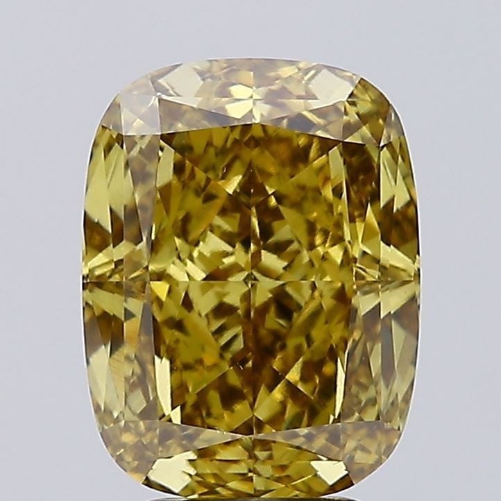 Loose Diamond - CUSHION MODIFIED 5.12ct Fancy Vivid Gray Yellow VS1: Loose Diamond - CUSHION MODIFIED 5.12ct Fancy Vivid Gray Yellow VS1 Source: This is a real non-mined Diamond that has been grown in a lab Shape: CUSHION MODIFIED Carats: 5.12 Color: Fancy Vivid Gray Y