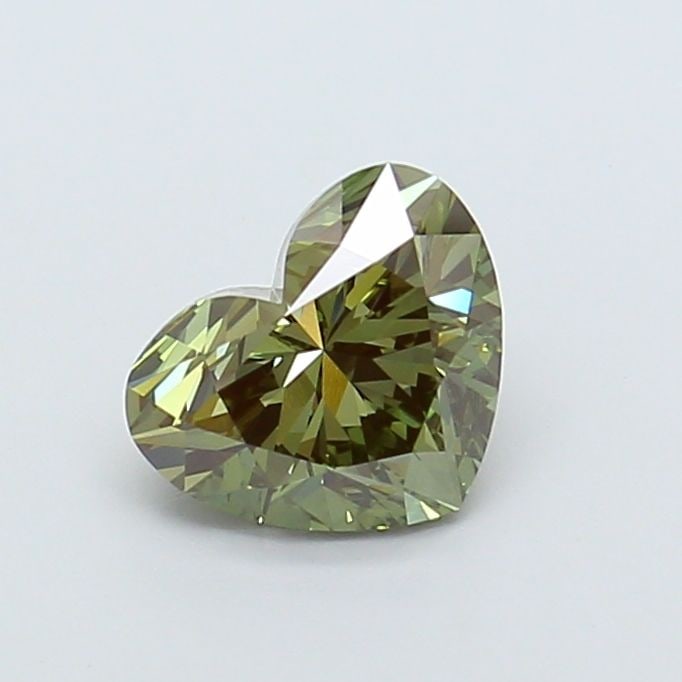 Loose Diamond - HEART 1.53ct Fancy Vivid Green VS1: Loose Diamond - HEART 1.53ct Fancy Vivid Green VS1 Source: This is a real non-mined Diamond that has been grown in a lab Shape: HEART Carats: 1.53 Color: Fancy Vivid Green Certification: IGI Video: