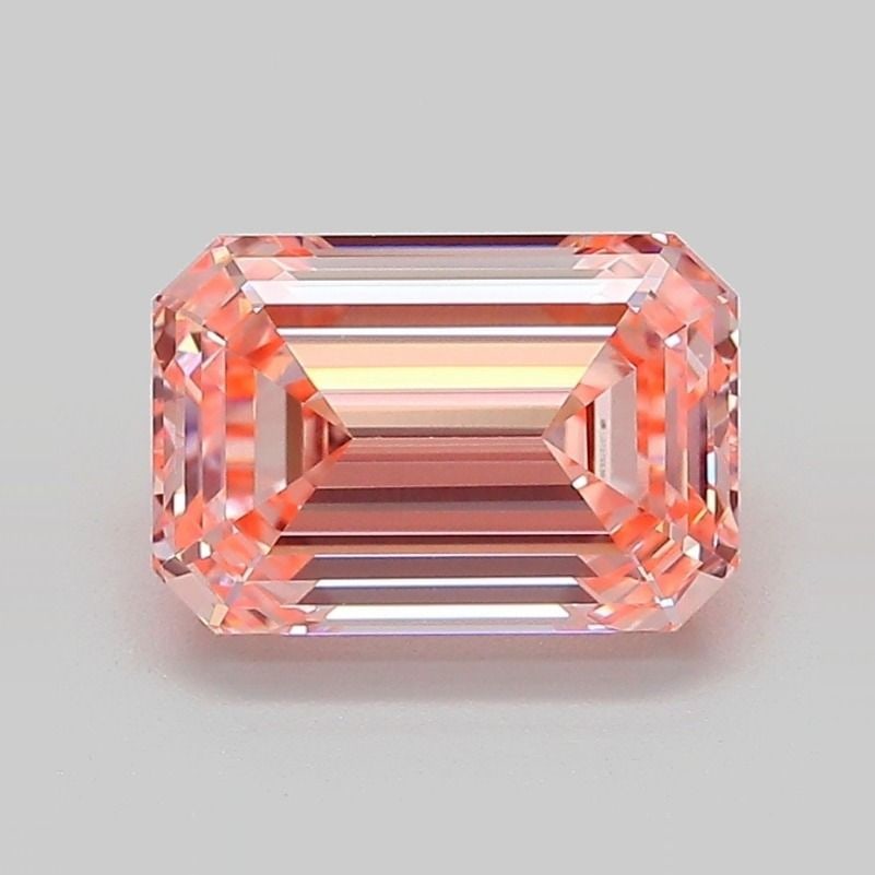 Loose Diamond - EMERALD 2.12ct Fancy Intense Pink VVS2: Loose Diamond - EMERALD 2.12ct Fancy Intense Pink VVS2 Source: This is a real non-mined Diamond that has been grown in a lab Shape: EMERALD Carats: 2.12 Color: Fancy Intense Pink Certification: IGI
