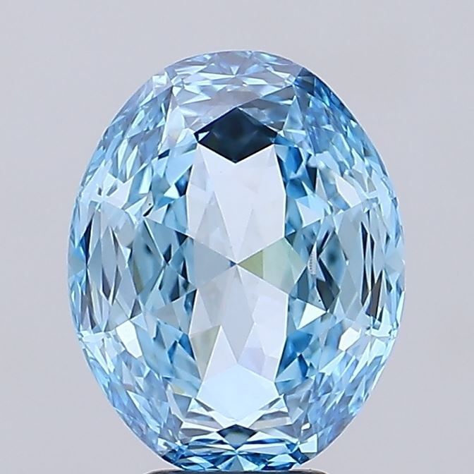Loose Diamond - OVAL 5.06ct Fancy Vivid Blue VS1: Loose Diamond - OVAL 5.06ct Fancy Vivid Blue VS1 Source: This is a real non-mined Diamond that has been grown in a lab Shape: OVAL Carats: 5.06 Color: Fancy Vivid Blue Certification: IGI Video: