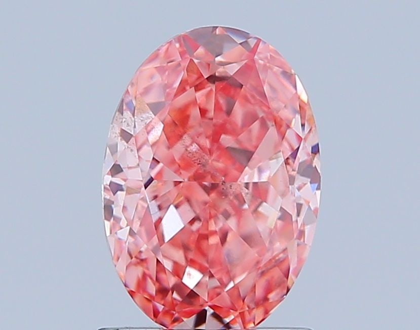 Loose Diamond - OVAL 1.51ct Fancy Vivid Pink SI1: Loose Diamond - OVAL 1.51ct Fancy Vivid Pink SI1 Source: This is a real non-mined Diamond that has been grown in a lab Shape: OVAL Carats: 1.51 Color: Fancy Vivid Pink Certification: IGI Video: